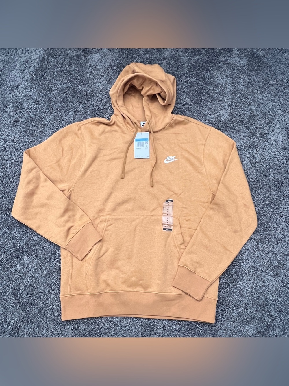 Nike Hoodie Men's Size Medium Club Pullover Hoodie BV2654-224 Flax Brown NWT